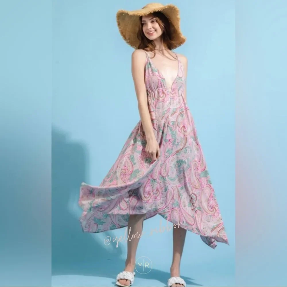 NEW Paisley Print Midi Dress - Picture 4 of 6